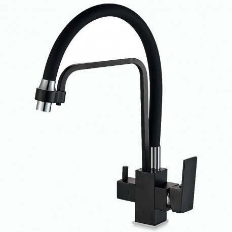 3 wege wasserhahn für osmoseanlage, abnehmbar, um 360 ° drehbar mit quadratischen Linien von Rosmmel der Poseidon-Serie