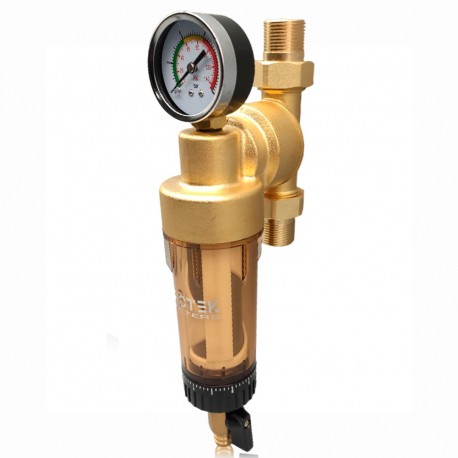 Vorwasserfilter mit Hochdruckmanometer und Zentrifugalwaschventil, 360°-Installation