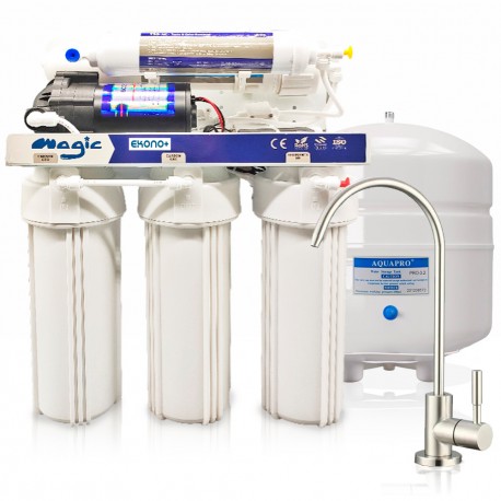 MAGIC EKONO+ 5-Stufen Umkehrosmose-System mit Pumpe – Hohe Effizienz 1:1