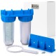 Doppelwasserfilter mit 1" Anschluss, Sedimentpatrone und CTO Aktivkohle