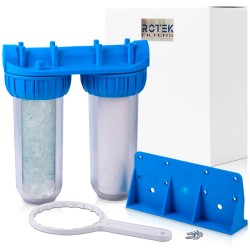 Doppel-Filtersystem gegen Kalk, Korrosion & Sedimente – Hauswasserfilter 1”